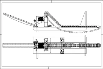 chain bucket dredger blueprit - Leader Dredger